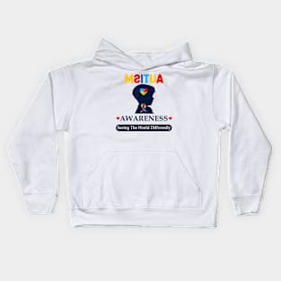 Seeing The World Differently Autism Awareness Kids Hoodie